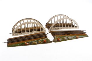 Märklin Doppelbogenbrücke, Spur 0, Uhrwerk, HL, LS, Z 3