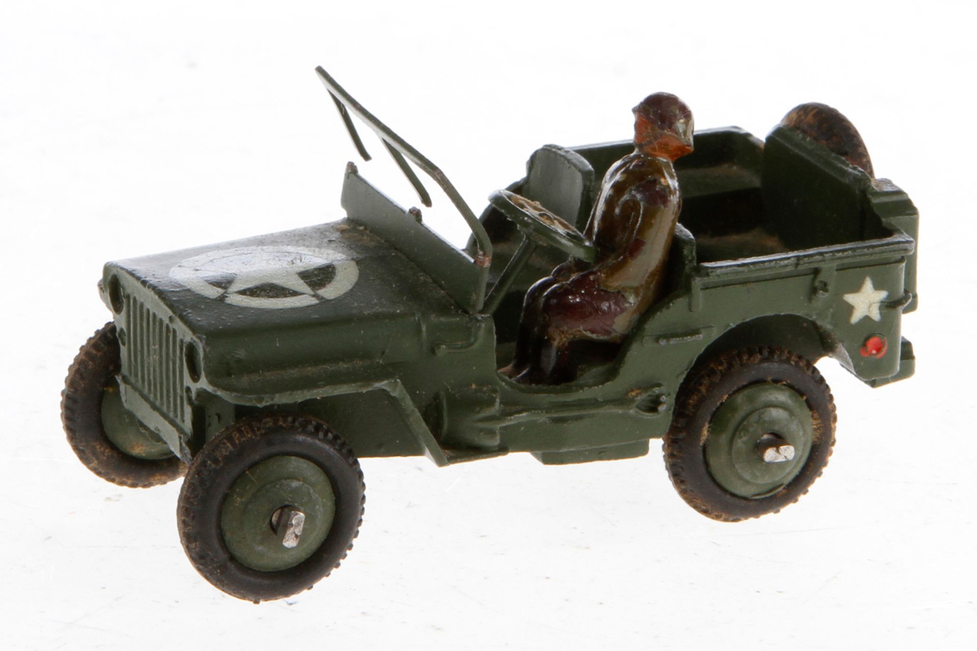 Dinky Jeep, mit 1 Figur, L 6,5, Z 4