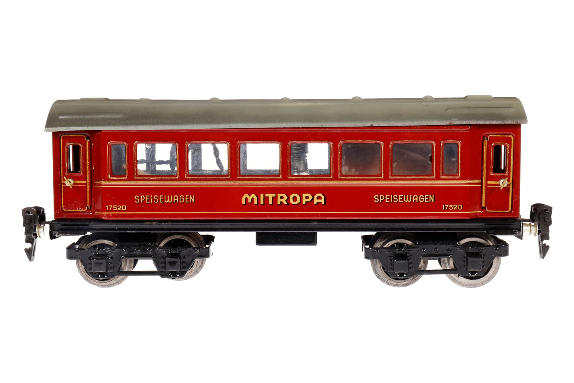 Märklin Mitropa Speisewagen 1752 G, Spur 0, CL, mit Inneneinrichtung, 4 AT, Beleuchtung und