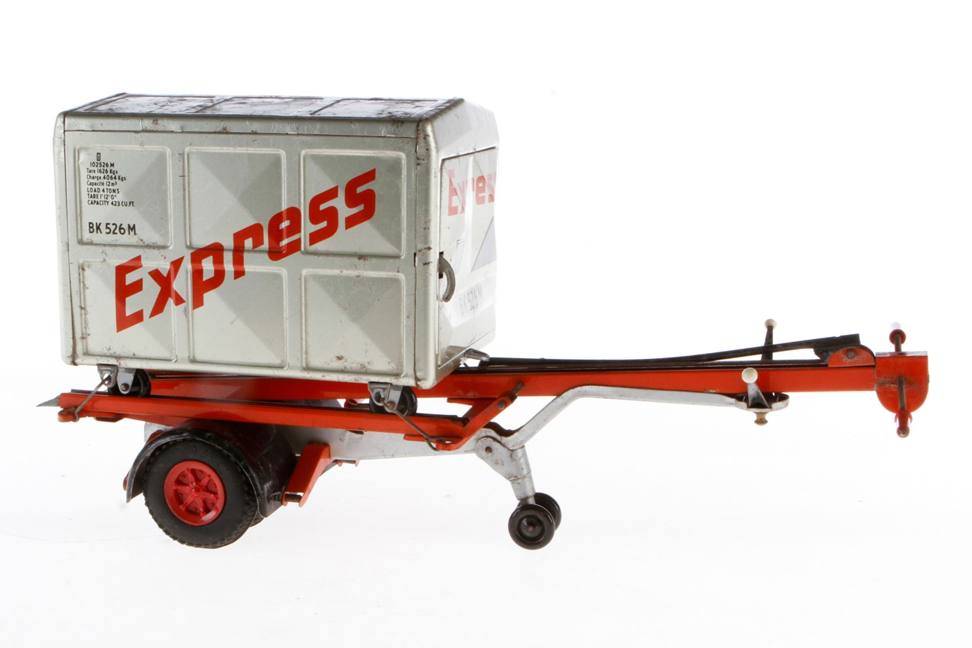 Arnold Anhänger mit Express-Container, LS und Alterungsspuren, L 32, Z 3