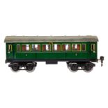 Märklin Personenwagen 1751 G, Spur 0, CL, mit Inneneinrichtung, 4 AT, Figuren, Beleuchtung und