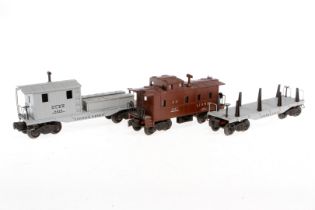 3 Lionel Güterwagen, Spur 0, LS und Alterungsspuren, Z 3