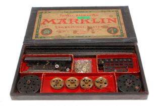 Märklin Metallbaukasten 1 A, schwarz, wohl komplett, Z 3