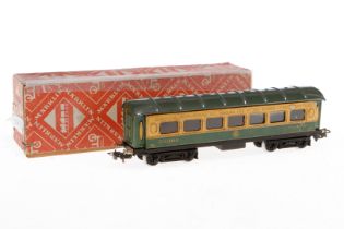 Märklin Pullmanwagen 349, Spur H0, Blech, creme/blau, LS und gealterter Lack, im Karton, Z 4