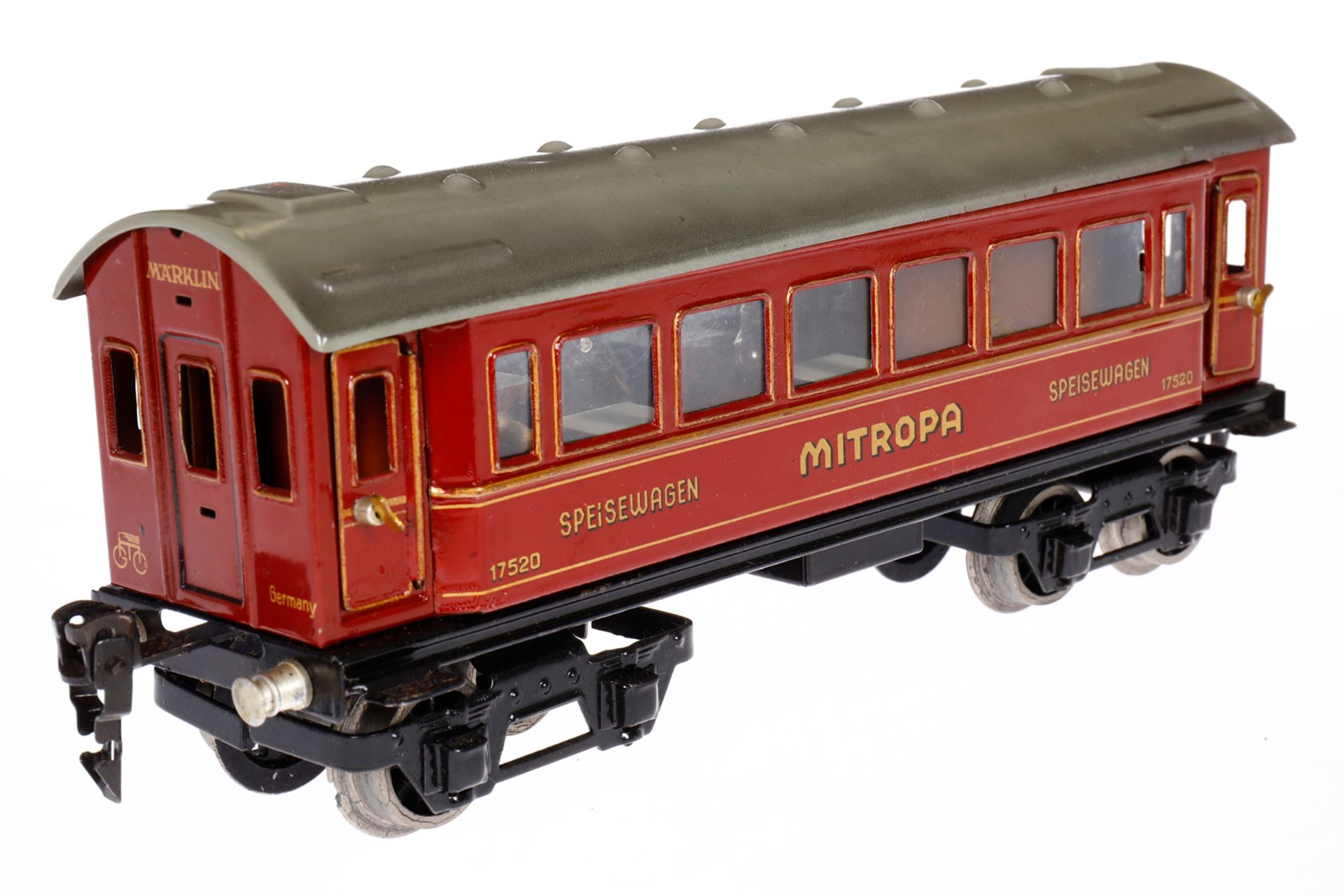 Märklin Mitropa Speisewagen 1752 G, Spur 0, CL, mit Inneneinrichtung, 4 AT, Beleuchtung und - Image 2 of 6