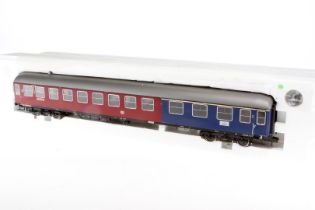 Märklin Schnellzug-Halbspeisewagen 58041, Spur 1, rot/blau, Alterungs- und Gebrauchsspuren, L 75, im