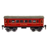 Märklin Mitropa Schlafwagen 1753 G, Spur 0, CL, mit Inneneinrichtung, 4 AT, Figuren, Beleuchtung und