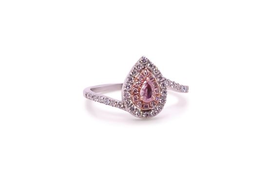 18ct White & Rose Gold Pink Diamond Ring 0.50ct - Image 6 of 7