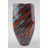 Early Anita Harris Art Pottery vase, decorated with an abstract pattern, 24cm tall, signed by Anita.