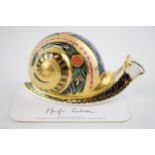 Royal Crown Derby paperweight, Garden Snail, this is number 4,377 of a limited edition of 4,500,