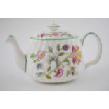 Minton small teapot in the Haddon Hall design, 17cm wide. In good condition with no obvious damage