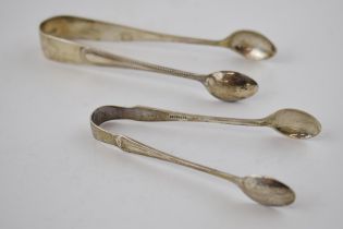 A pair of hallmarked silver sugar tongs (2), 40.6 grams.