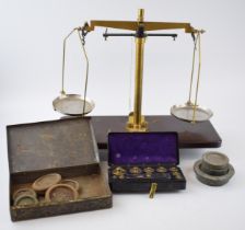 A set of Griffin & George Limited scientific scales with bakelite base. Together with a set of