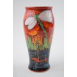 Anita Harris Art Pottery vase, decorated with a Dragonfly, 18cm tall, signed by Anita. In good