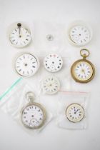 A collection of 8 vintage and antique fob watches movements a/f. Of note several good examples
