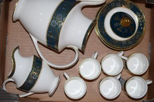 Royal Doulton tea ware in the Carlyle pattern to include a coffee pot, 6 coffee cans and saucers