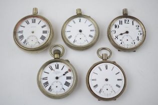 A collection of 5 vintage and antique pocket watches a/f by manuafacturres Aristo, Vienna, Gibson of