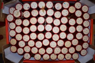 United Kingdom: a collection of circa 80 red cardboard tubes, each containing circa 50/51