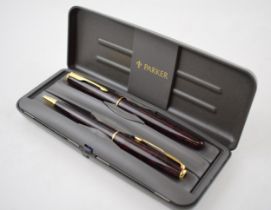 A Boxed set of Parker Sonnet 111T Made in France to include fountain pen and roller ball in a