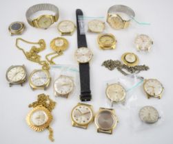 A good quantity of vintage watches, movements and parts a/f. (Qty) All in original condition. A good