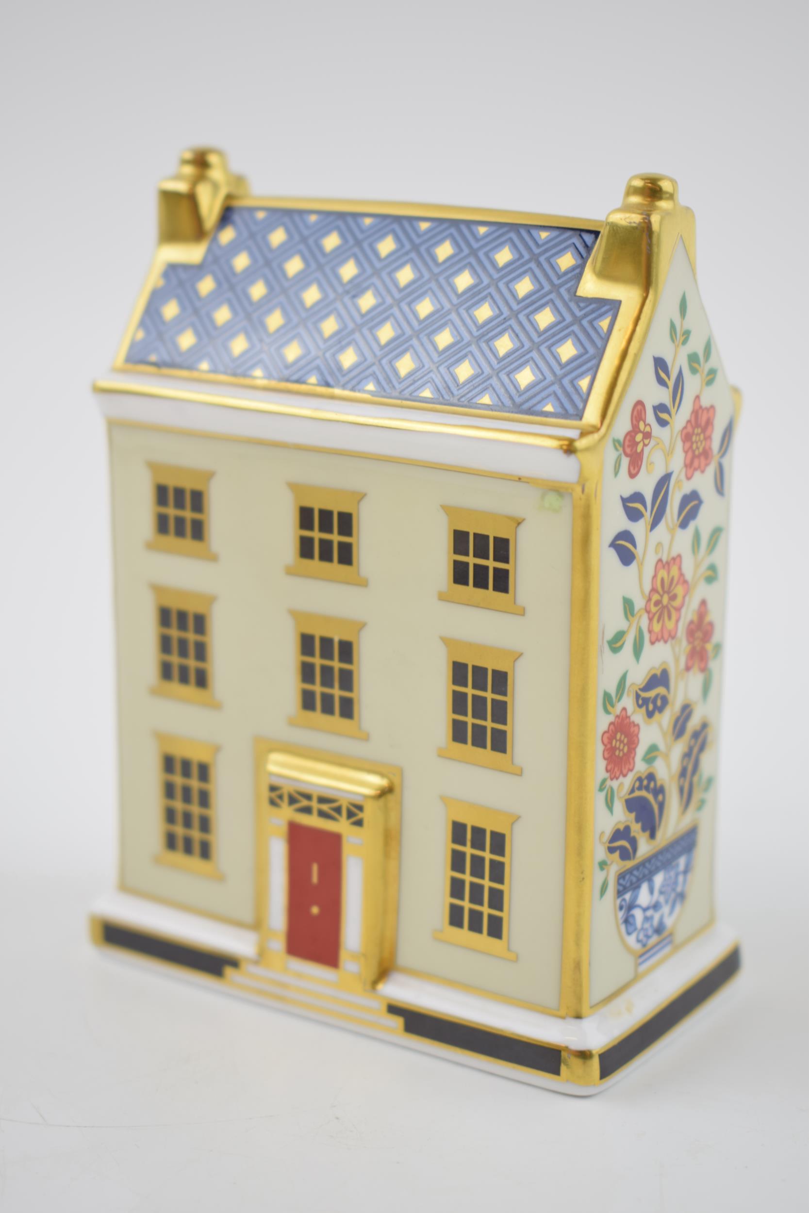Royal Crown Derby Property Paperweight, Georgian Town House, 10cm high, back-stamped porcelain
