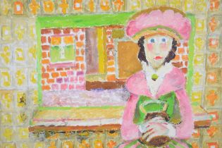 Vincent Bennett (Plymouth 1910-1993), oil on canvas panel, 'Waiting To Go Out'. 45.7 cm x 60.9 cm.
