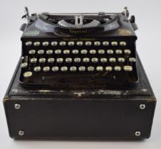 Imperial 'Good Companion' Typewriter, Made in Leicester, England. 31cm x 32cm, x 16cm. In good