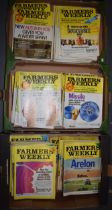 A collection of 1980s Farmers Weekly magazines to include 1983, 1984 and 1985 (circa 58 copies) to