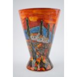 Anita Harris Art Pottery vase, decorated with the Tuscany design, 21cm tall, signed by Anita. In