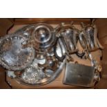 A good collection of silver plated items to include tea and coffee pots, dinnerware, cutlery and