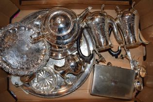 A good collection of silver plated items to include tea and coffee pots, dinnerware, cutlery and