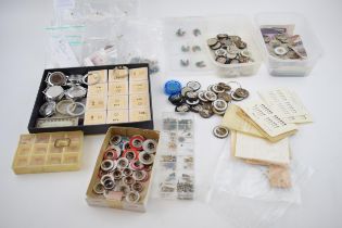 A good collection of CWC military watch parts including over 50 movements, circuit boards, cases,