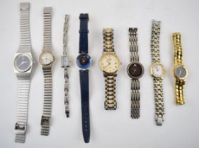 A collection of ladies and gentleman's fashion watches to include examples by Gucci, Rotary,