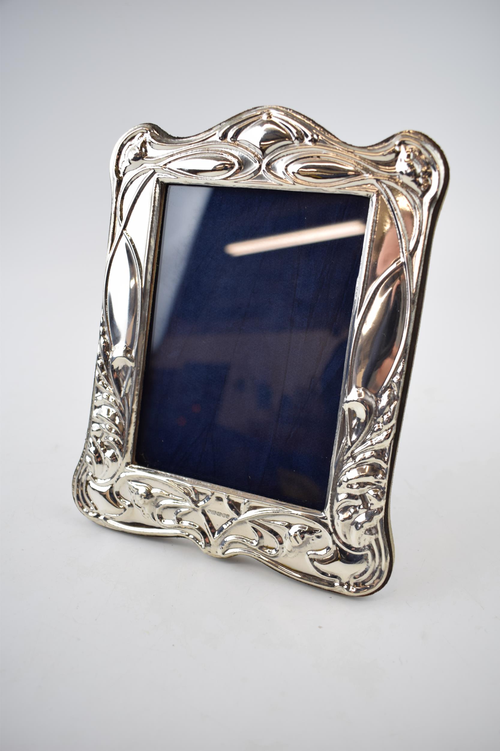 Hallmarked silver photo frame with easel back, 20cm tall, London 2021. - Image 2 of 4