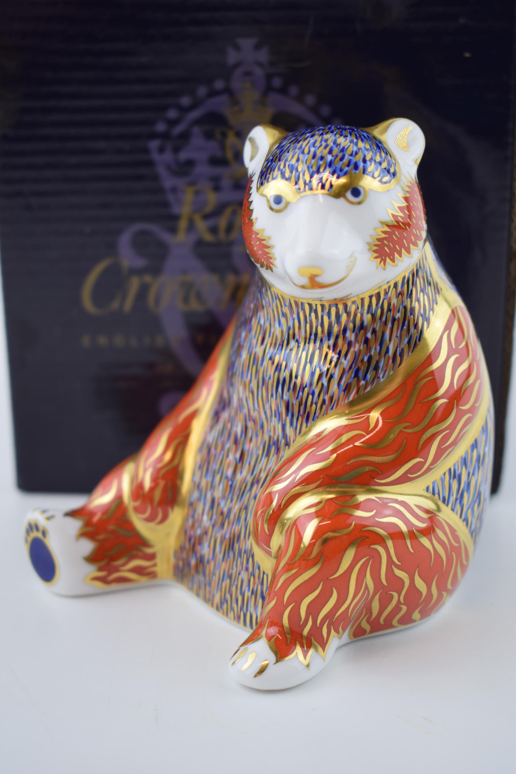 Royal Crown Derby paperweight, Honey Bear, modelled by Robert Jefferson and decoration design by