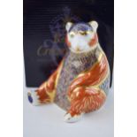 Royal Crown Derby paperweight, Honey Bear, modelled by Robert Jefferson and decoration design by