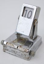 Vintage metal perpetual calendar, desk top, with rotating months and days, date changes when