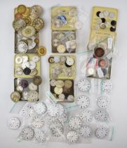 A collection of over 100 pocket watch dials in ceramic or gilding finish. With good manufactures