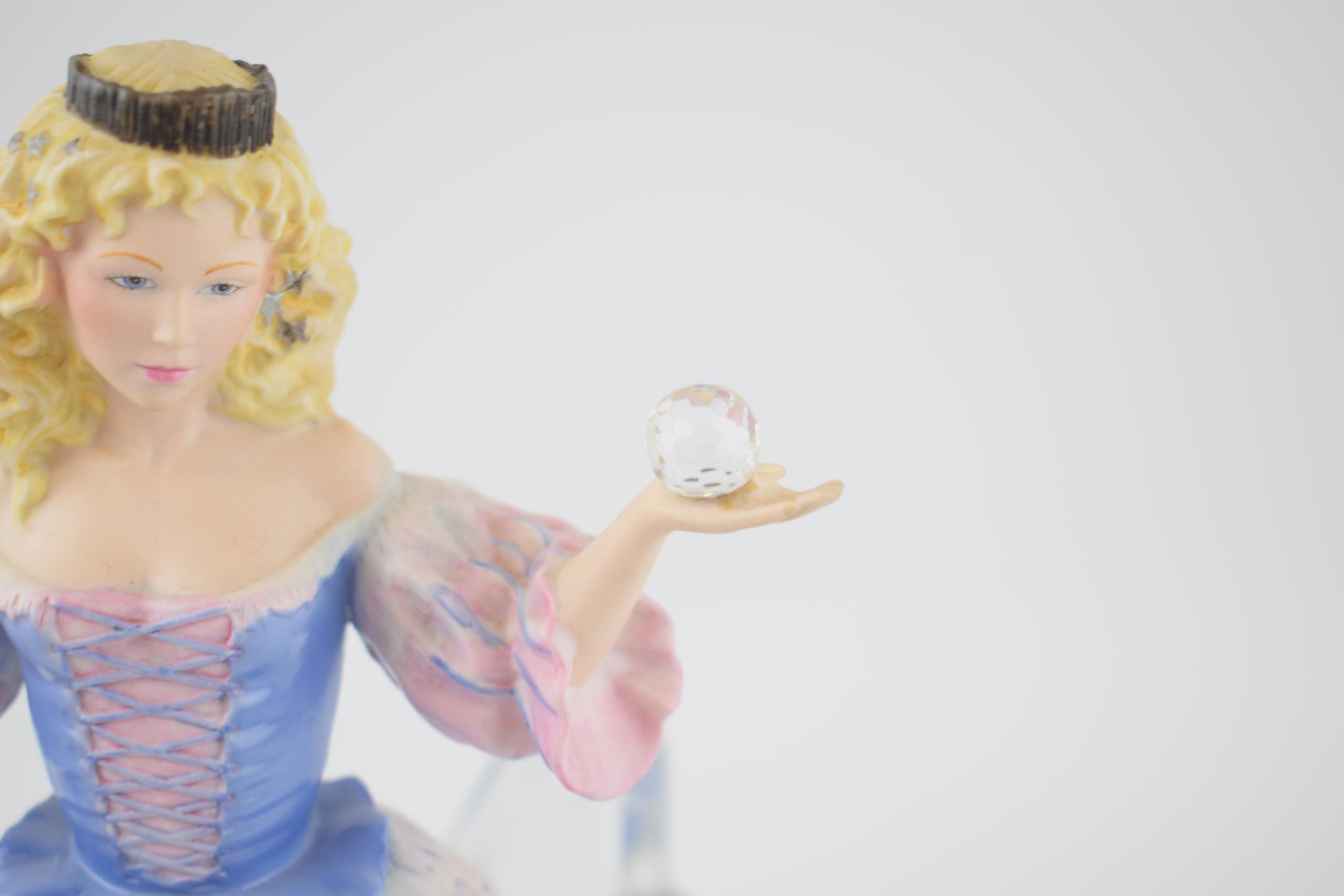 Franklin Mint House of Faberge figure 'Princess of the Ice Palace' on lead crystal base (2). In good - Image 2 of 3