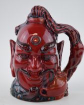 Royal Doulton large Flambe character jug Aladdin's Genie D6971, limited edition with certificate. In