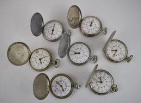 7 Braille pocket watches with Cyma movements. Case diameter approx 45mm. (7) Generally in good