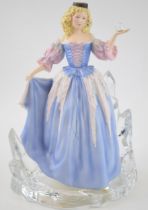 Franklin Mint House of Faberge figure 'Princess of the Ice Palace' on lead crystal base (2). In good