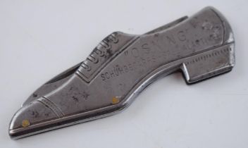 Antique Advertising collectable pocket knife 'OSNING' Schuhbedarfs - Spezialartikel' in the form