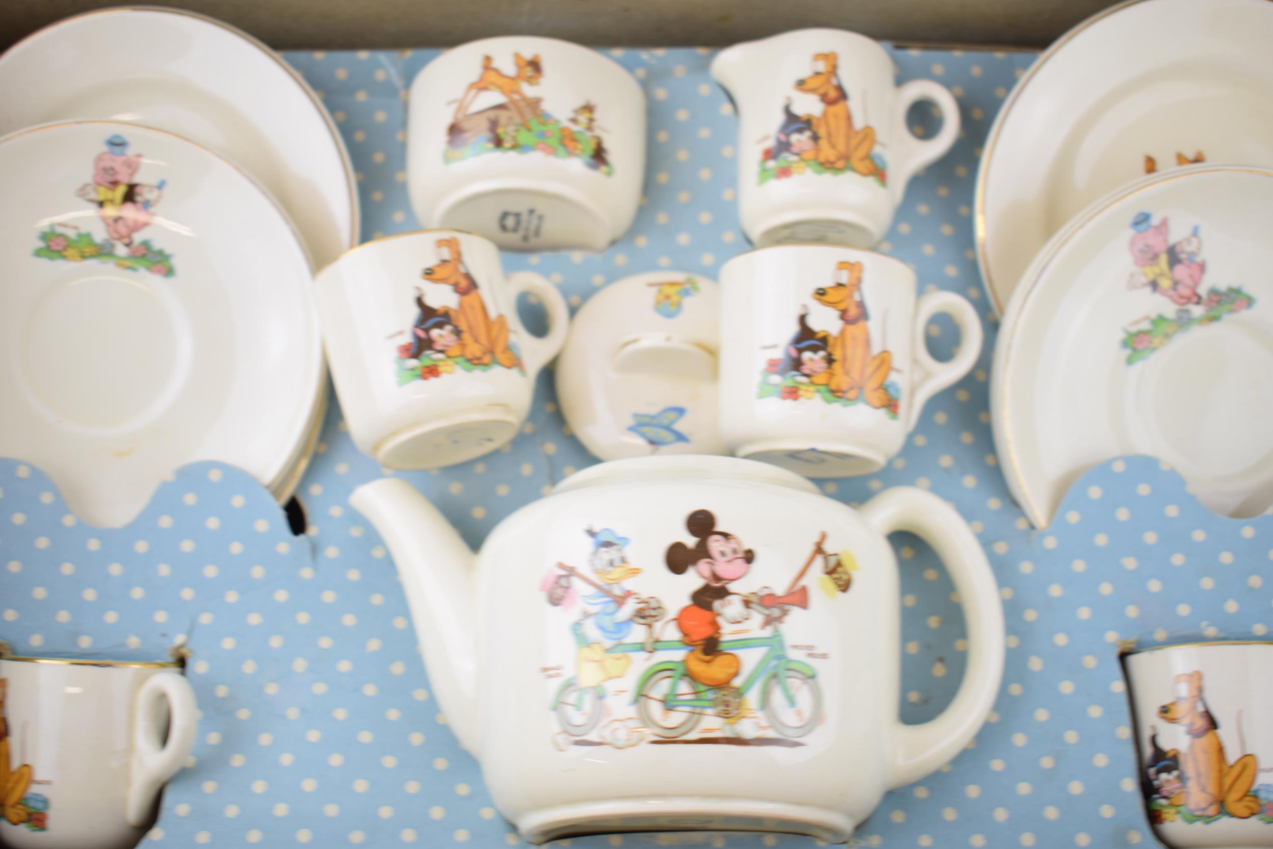 Boxed Beswick Walt Disney Disneyland Nursery tea set to include a teapot, 2 trios, milk and sugar - Image 2 of 6