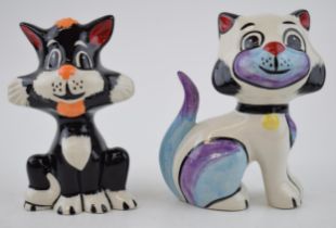 A pair of Lorna Bailey cats (2). In good condition with no obvious damage or restoration.