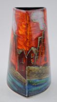 Anita Harris Art Pottery vase, decorated with the Potteries Past design, 22cm tall. In good