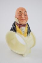 Royal Doulton Dickens napkin ring Micawber. In good condition with no obvious damage or restoration.