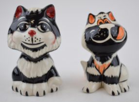 A pair of Lorna Bailey cats, 11.5cm tall (2). In good condition with no obvious damage or