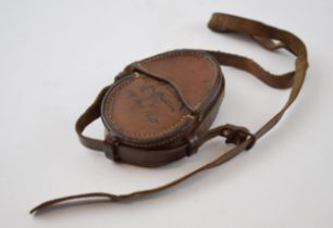World World One Verner's Pattern VIII, military compass in leather case. 'Lieut J Calton, GC
