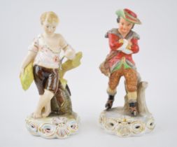 Royal Crown Derby Seasons figures to include Winter and Summer, 23cm tall (2). In good condition